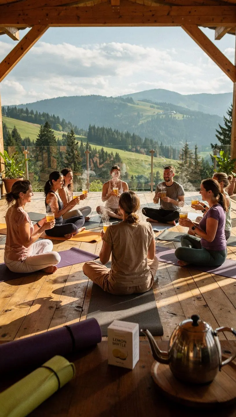 Horko-sladká chuť citrónového myrtu v elegantnej šálke.