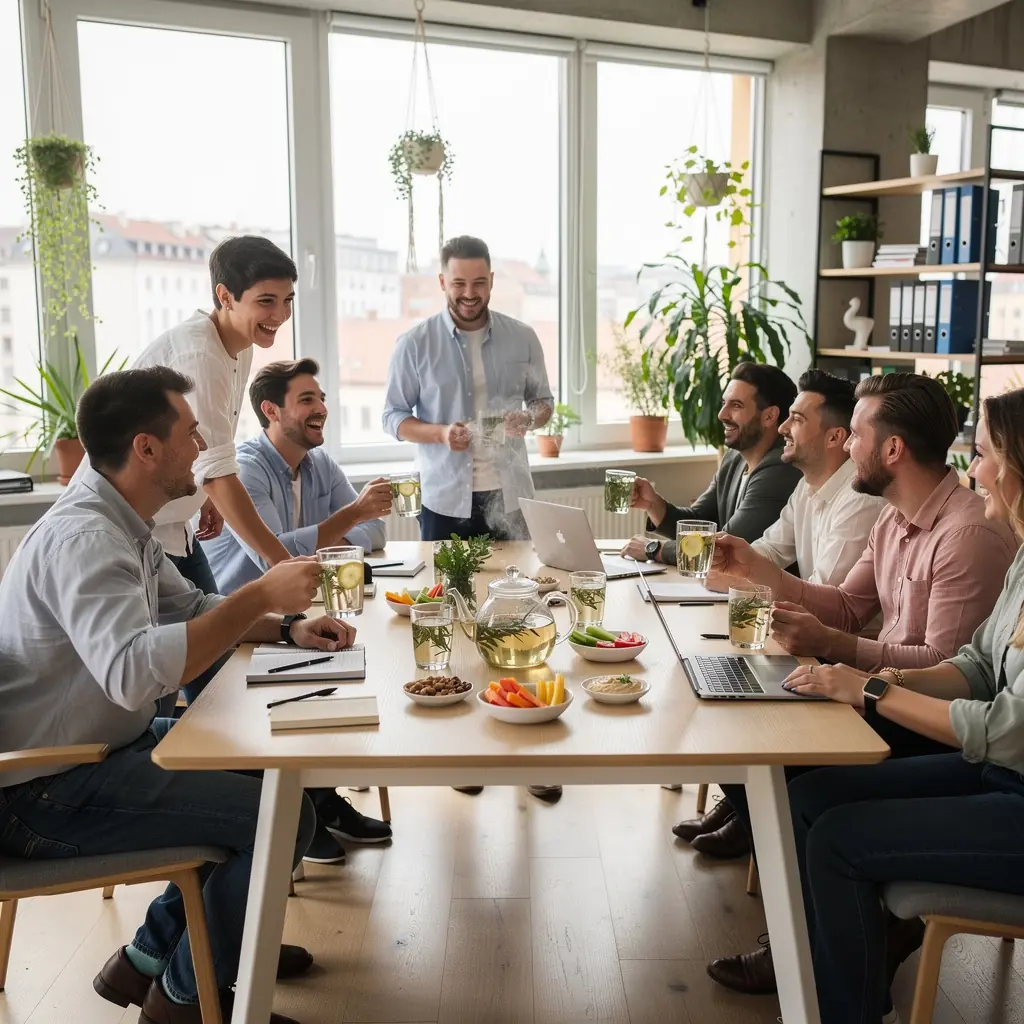 Prírodný čaj z citrónového myrtu s jasne žltou farbou v šálke.