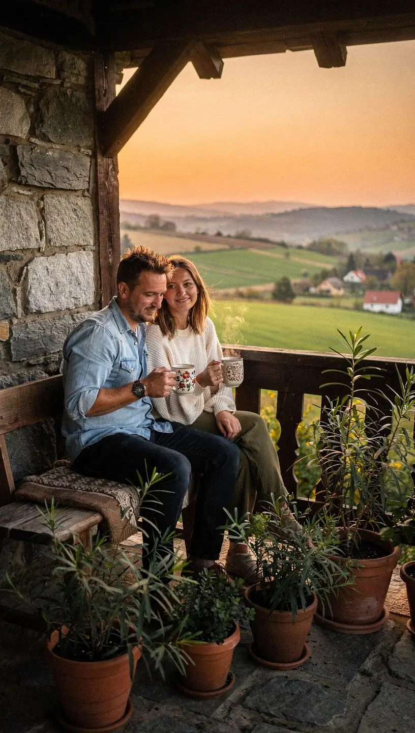 Pohľad na čajovú súpravu s citrónovým myrtom a medom v pozadí.