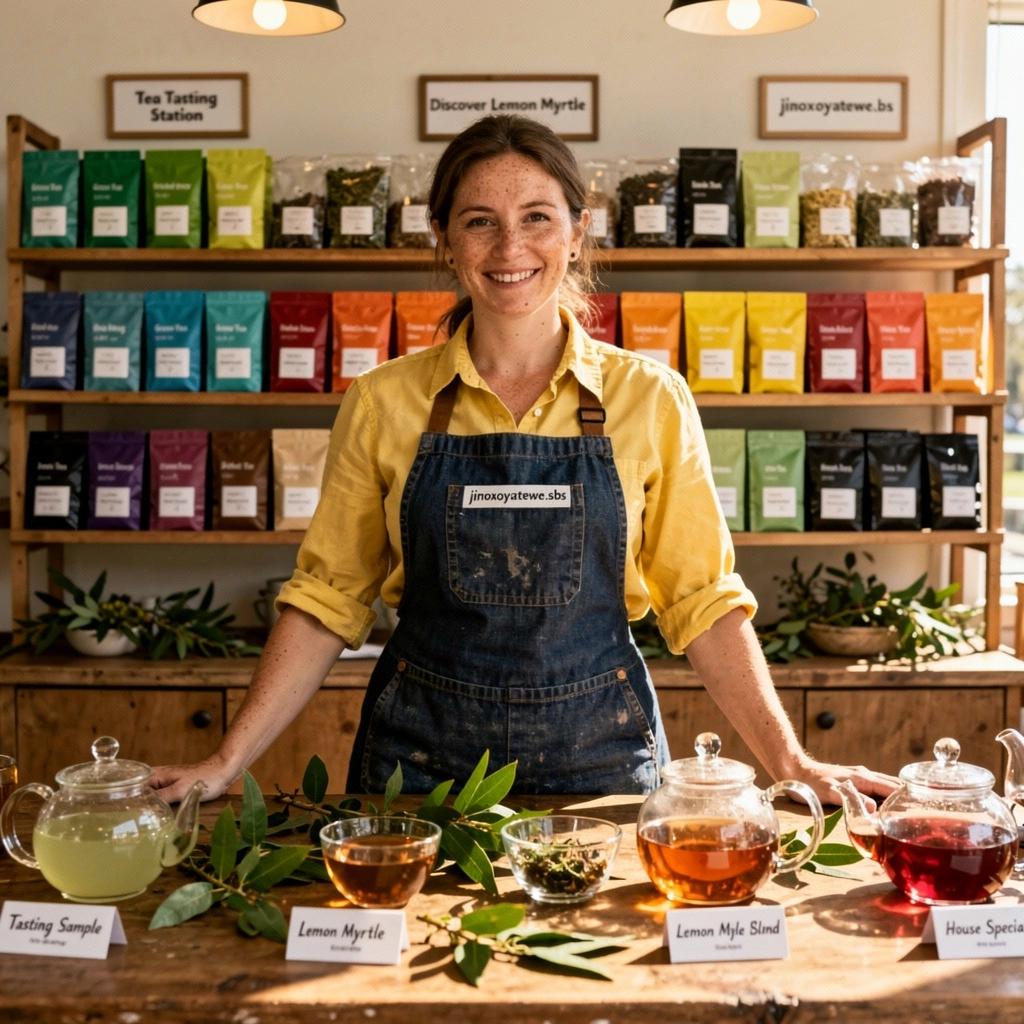 Sušené listy citrónového myrtu rozložené na drevenej doske, vyžarujúce intenzívnu citrusovú arómu.